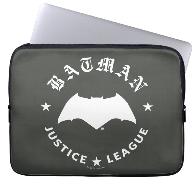Justizielle Liga | Batman Retro Bat Emblem Laptopschutzhülle (Vorderseite)