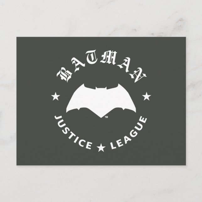 Justizielle Liga | Batman Retro Bat Emblem Postkarte (Vorderseite)