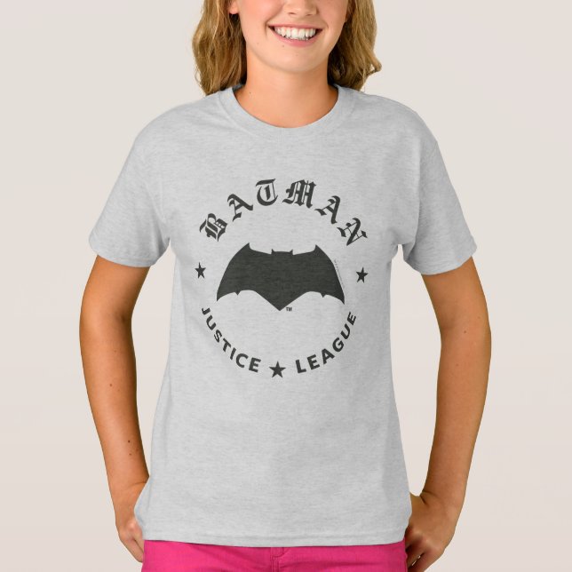 Justizielle Liga | Batman Retro Bat Emblem T-Shirt (Vorderseite)