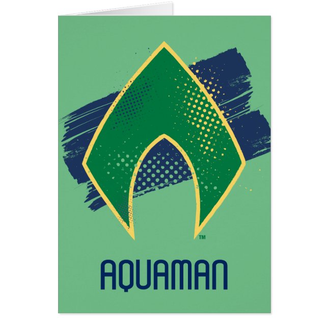 Justizielle Liga | Brush & Halftone Aquaman Symbol (Vorne)