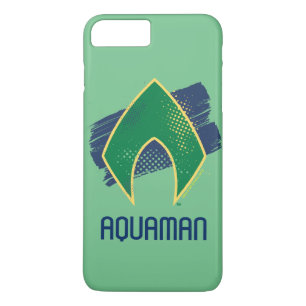 Justizielle Liga   Brush & Halftone Aquaman Symbol Case-Mate iPhone Hülle
