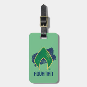 Justizielle Liga   Brush & Halftone Aquaman Symbol Gepäckanhänger