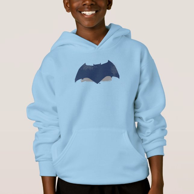 Justizielle Liga | Brush & Halftone Batman Symbol Hoodie (Vorderseite)