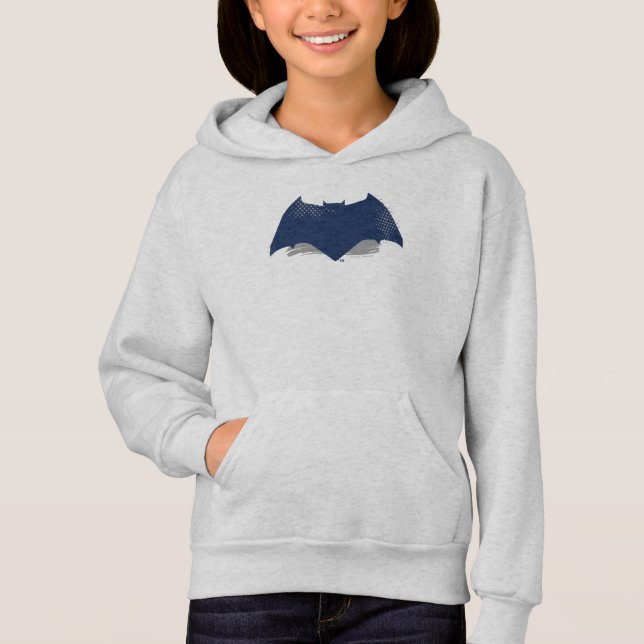 Justizielle Liga | Brush & Halftone Batman Symbol Hoodie (Vorderseite)