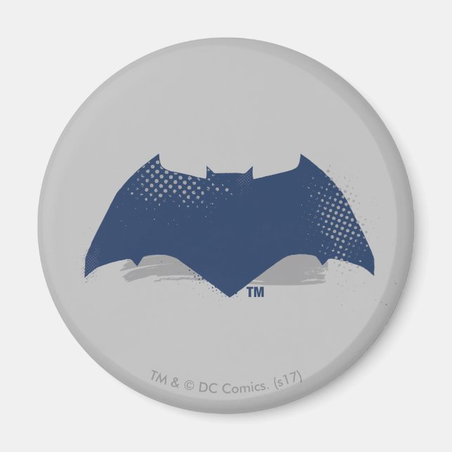 Justizielle Liga | Brush & Halftone Batman Symbol Magnet (Vorne)