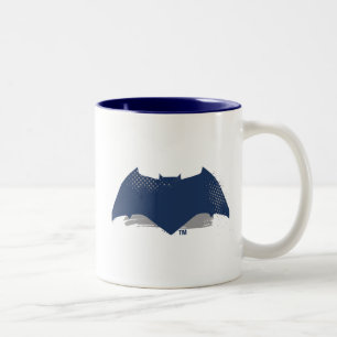 Justizielle Liga   Brush & Halftone Batman Symbol Zweifarbige Tasse