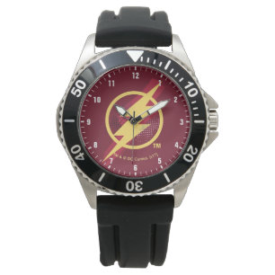 Justizielle Liga   Brush & Halftone Flash Symbol Armbanduhr