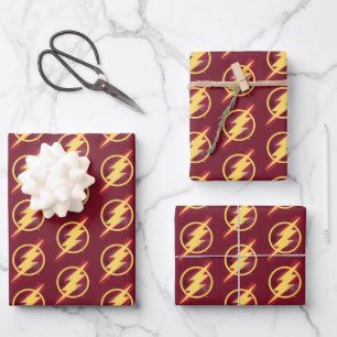 Justizielle Liga   Brush & Halftone Flash Symbol Geschenkpapier Set
