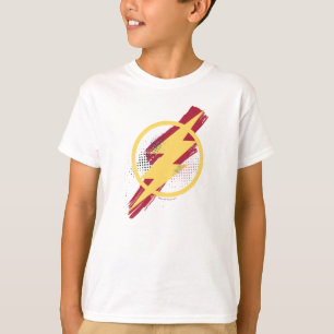Justizielle Liga Brush & Halftone Flash Symbol T-Shirt