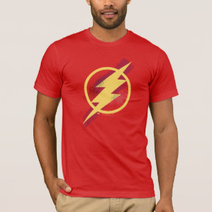 Justizielle Liga   Brush & Halftone Flash Symbol T-Shirt