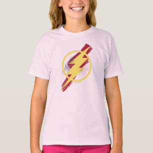 Justizielle Liga Brush & Halftone Flash Symbol T-Shirt