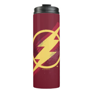 Justizielle Liga   Brush & Halftone Flash Symbol Thermosbecher