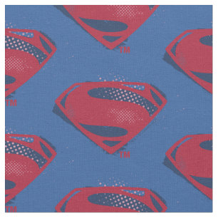 Justizielle Liga   Brush & Halftone Superman Symbo Stoff