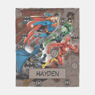 Justizielle Liga Collage Fleecedecke