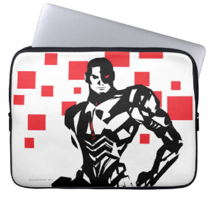 Justizielle Liga Cyborg Digital Noir Pop Art Laptopschutzhülle