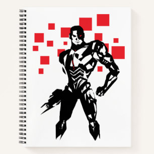 Justizielle Liga   Cyborg Digital Noir Pop Art Notizbuch