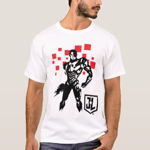 Justizielle Liga   Cyborg Digital Noir Pop Art T-Shirt