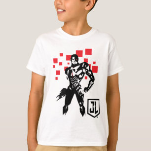 Justizielle Liga   Cyborg Digital Noir Pop Art T-Shirt