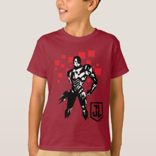 Justizielle Liga Cyborg Digital Noir Pop Art T-Shirt