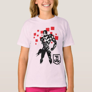 Justizielle Liga   Cyborg Digital Noir Pop Art T-Shirt