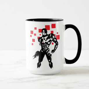 Justizielle Liga   Cyborg Digital Noir Pop Art Tasse