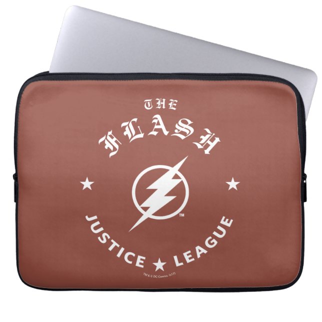 Justizielle Liga | Das Flash Retro-Blitzemblem Laptopschutzhülle (Vorderseite)