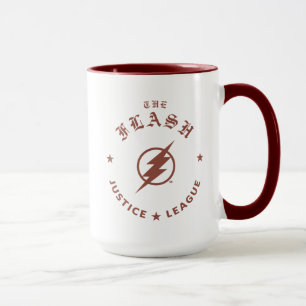 Justizielle Liga   Das Flash Retro-Blitzemblem Tasse