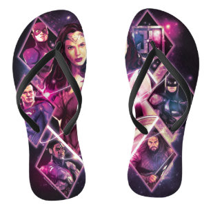 Justizielle Liga   Diamond Galactic Group Panels Flip Flops