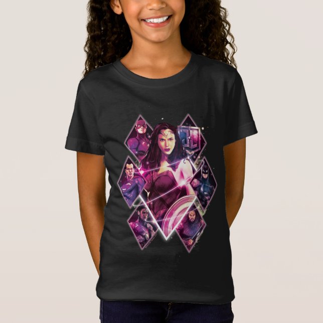 Justizielle Liga | Diamond Galactic Group Panels T-Shirt (Vorderseite)