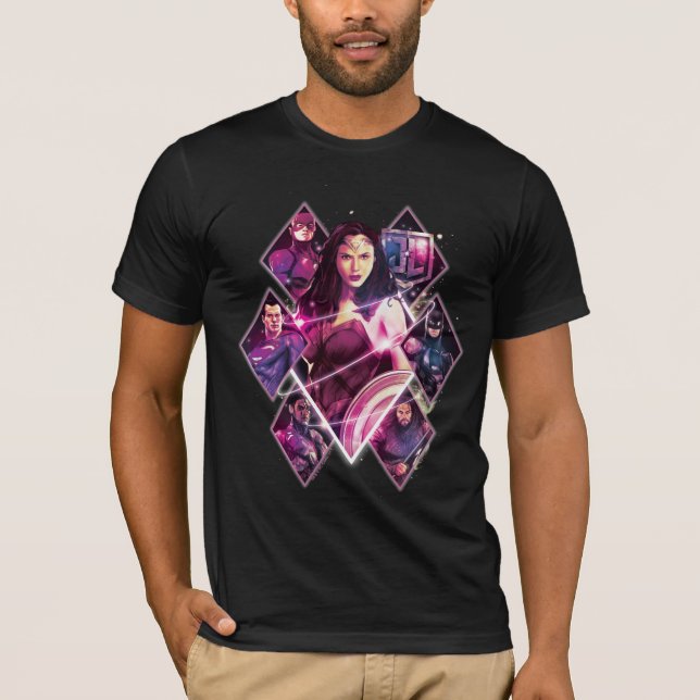 Justizielle Liga | Diamond Galactic Group Panels T-Shirt (Vorderseite)