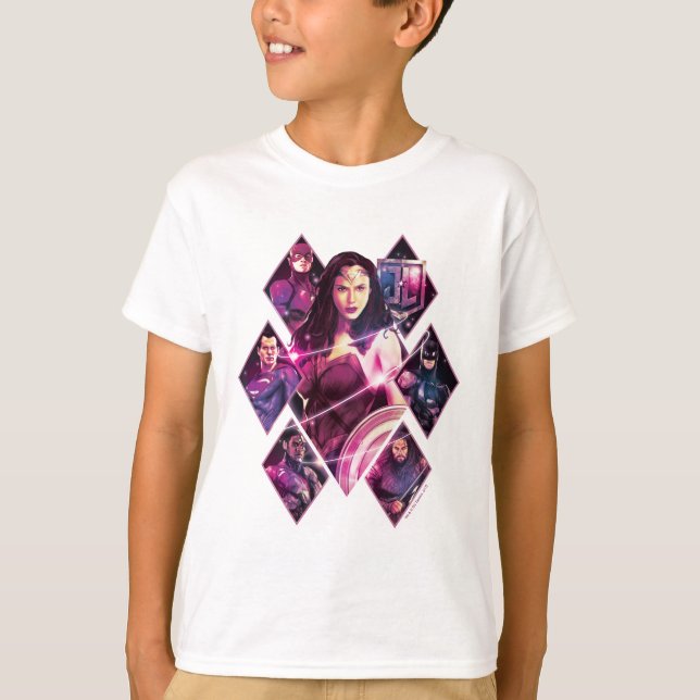 Justizielle Liga | Diamond Galactic Group Panels T-Shirt (Vorderseite)