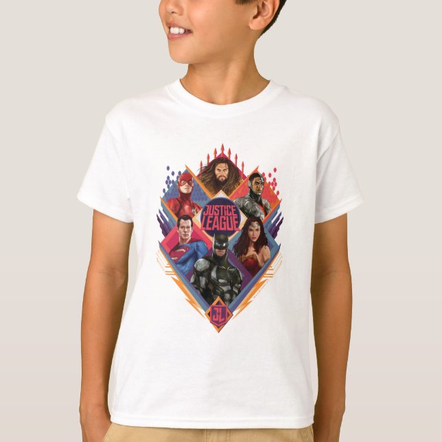 Justizielle Liga | Diamond Hatch Group Abzeichen T-Shirt (Vorderseite)
