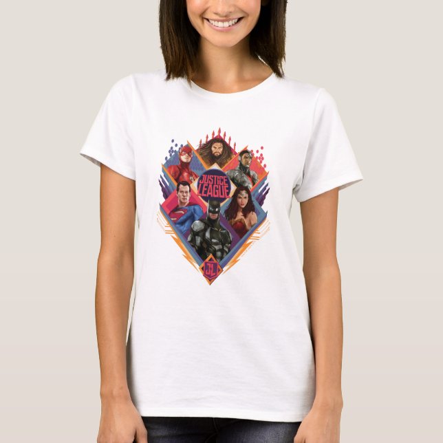 Justizielle Liga | Diamond Hatch Group Abzeichen T-Shirt (Vorderseite)