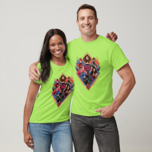 Justizielle Liga Diamond Hatch Group Abzeichen T-Shirt