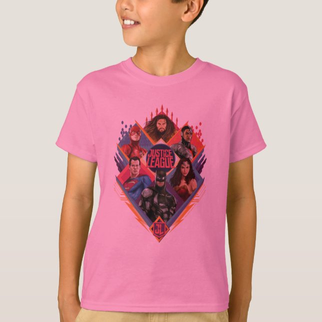 Justizielle Liga | Diamond Hatch Group Abzeichen T-Shirt (Vorderseite)