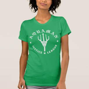 Justizielle Liga Emblem Aquaman Retro Trident T-Shirt