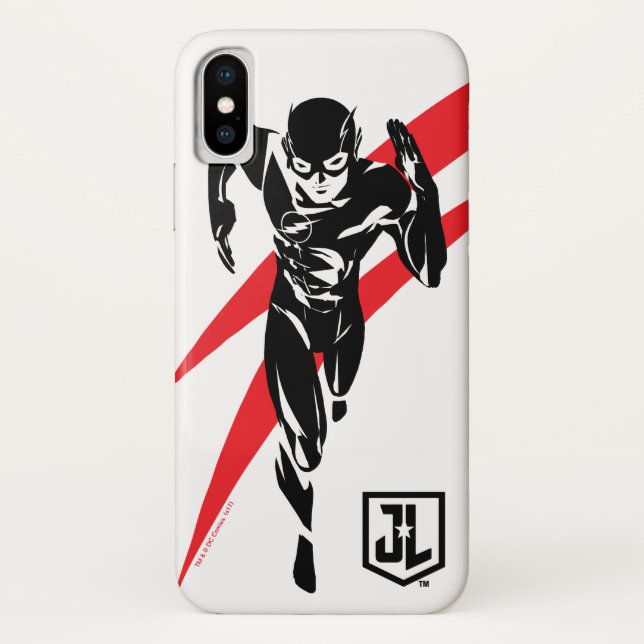 Justizielle Liga | Flash Running Noir Pop Art Case-Mate iPhone Hülle (Rückseite)