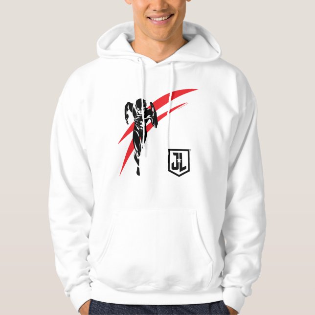 Justizielle Liga | Flash Running Noir Pop Art Hoodie (Vorderseite)