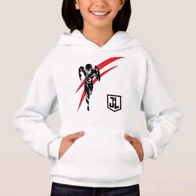 Justizielle Liga | Flash Running Noir Pop Art Hoodie (Vorderseite)