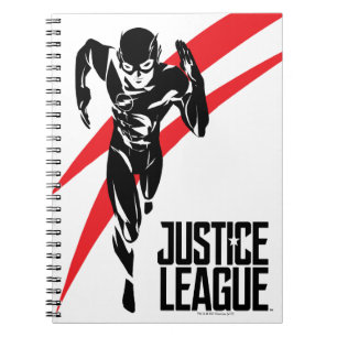 Justizielle Liga   Flash Running Noir Pop Art Notizblock