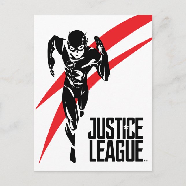 Justizielle Liga | Flash Running Noir Pop Art Postkarte (Vorderseite)