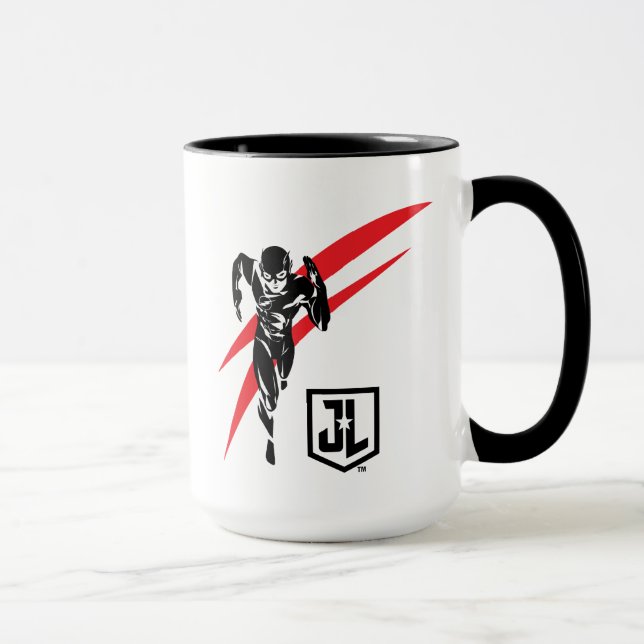Justizielle Liga | Flash Running Noir Pop Art Tasse (Rechts)