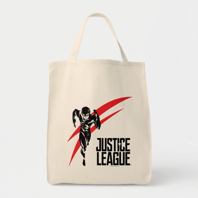 Justizielle Liga | Flash Running Noir Pop Art Tragetasche (Vorne)