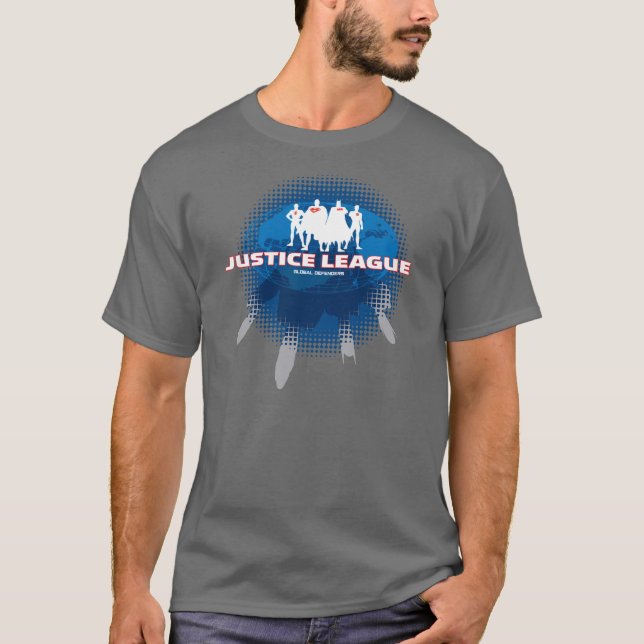 Justizielle Liga Globale Verteidiger T-Shirt (Vorderseite)