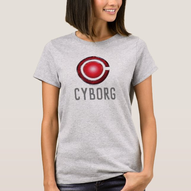 Justizielle Liga | Glühen des Cyborg - Symbols T-Shirt (Vorderseite)