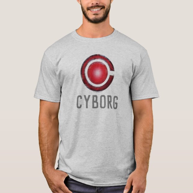 Justizielle Liga | Glühen des Cyborg - Symbols T-Shirt (Vorderseite)