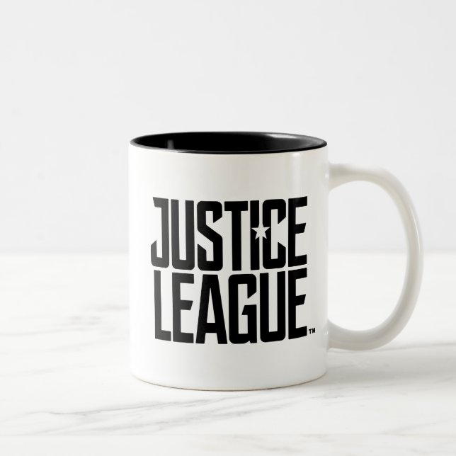 Justizielle Liga | Justice League Logo Zweifarbige Tasse (Rechts)