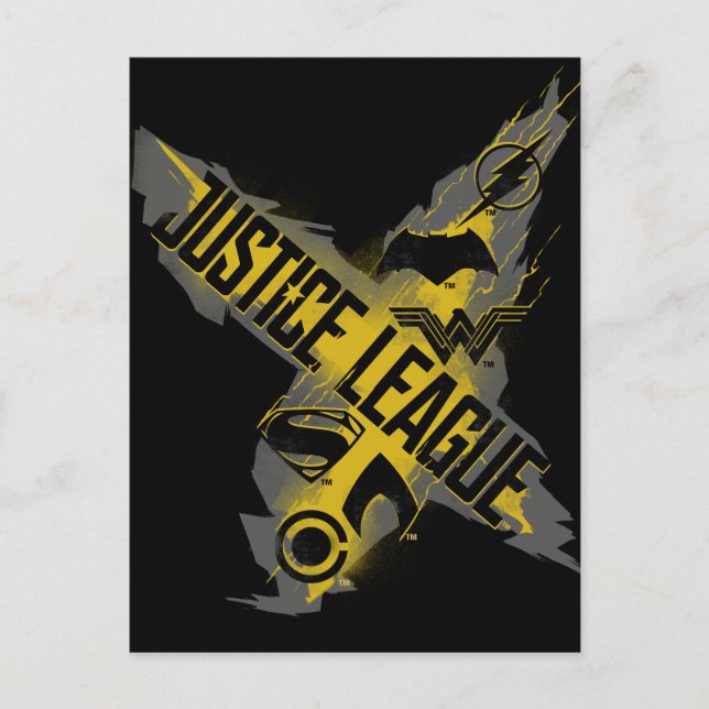 Justizielle Liga | Justice League & Team Symbols Postkarte (Vorderseite)