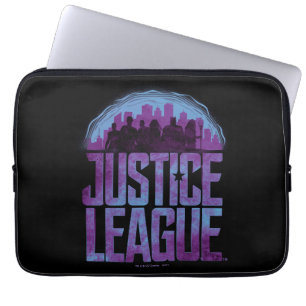 Justizielle Liga   Justizielle Silhouette Stadt Laptopschutzhülle