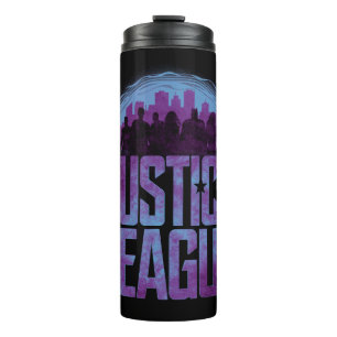 Justizielle Liga   Justizielle Silhouette Stadt Thermosbecher